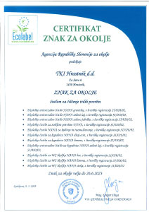 Ceretifikat NANA Ecolabel